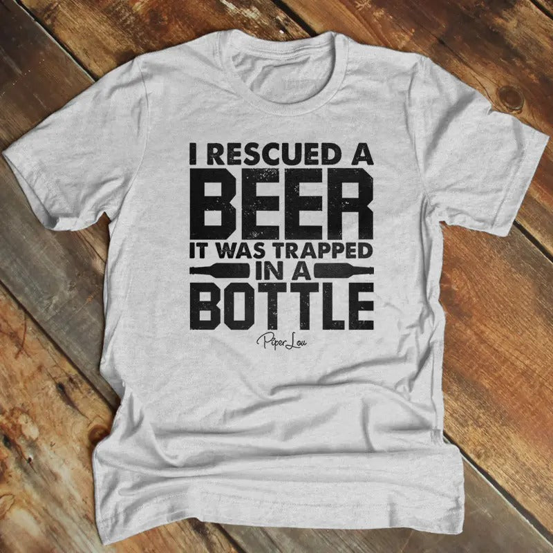 Father's Day | I Rescued A Beer Apparel, Printed In The USA, Tee Blue / Ash / Military Gree / Turf Green / White,...