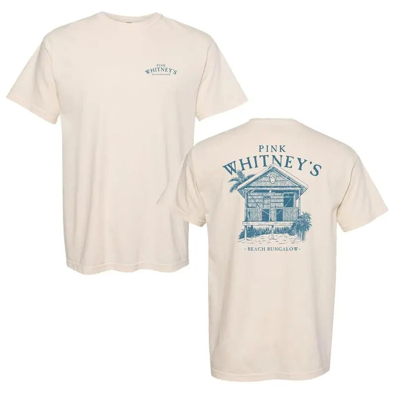 Whitney's Beach Bungalow Tee, Full Color, For Men, For Women Classic Cotton Hoodie, Sweatshirt | DripVista.com