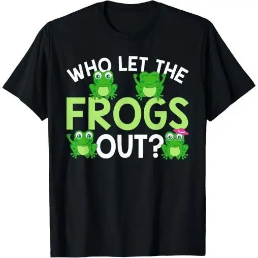 Who Let The Frogs Out Funny Frog Lovers MM T-Shirt  Made in USA Hoodie, Sweatshirt | DripVista.com