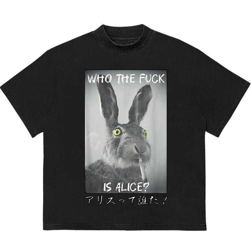 Who the Fck is Alice T-Shirt Customizable Graphic Relaxed Fit Stylish Gift for Her Hoodie, Sweatshirt | DripVista.com