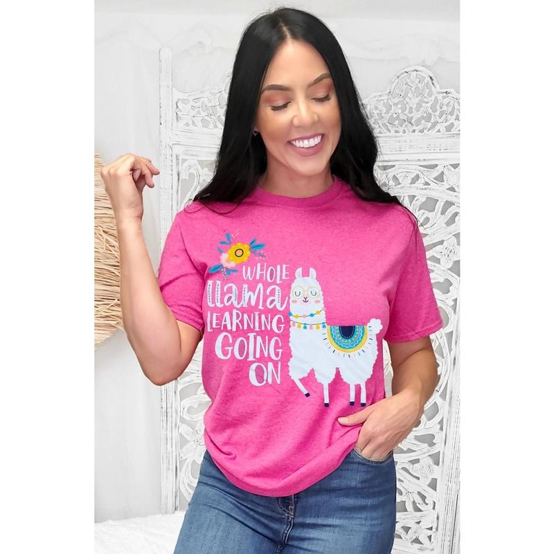 Whole Llama Learning Teacher T-Shirt Hoodie, Sweatshirt | DripVista.com