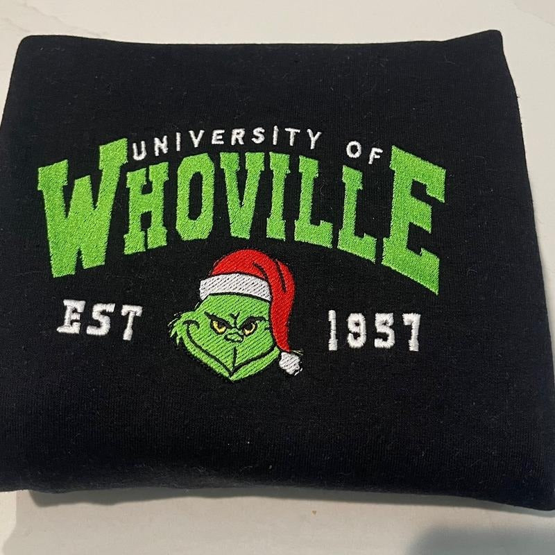 Whoville embroidered sweatshirt T-Shirts, Hoodie | DripVista.com