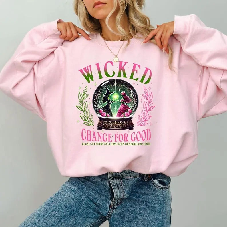 Wicked Inspired Kids and Adult Jumper Sweatshirt, Gift For Women and Man Unisex Sweatshirt T-Shirts, Hoodie | DripVista.com