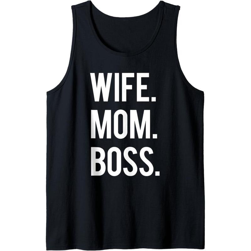 Wife Mom Boss Funny Workout Gym Motivational Womens Gift Tank Top made in USA T-Shirts, Hoodie, Sweatshirt | DripVista.com