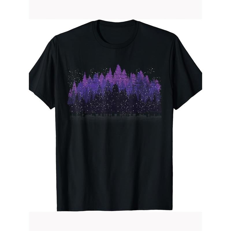 Wildlife Outdoor Trees Natural Forest T-shirt  100% cotton T-shirt Made in USA