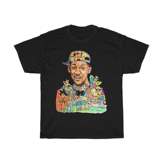 Will Smith Fresh Prince Funny Cartoon 90s Hip Hop Style Vintage Shirt