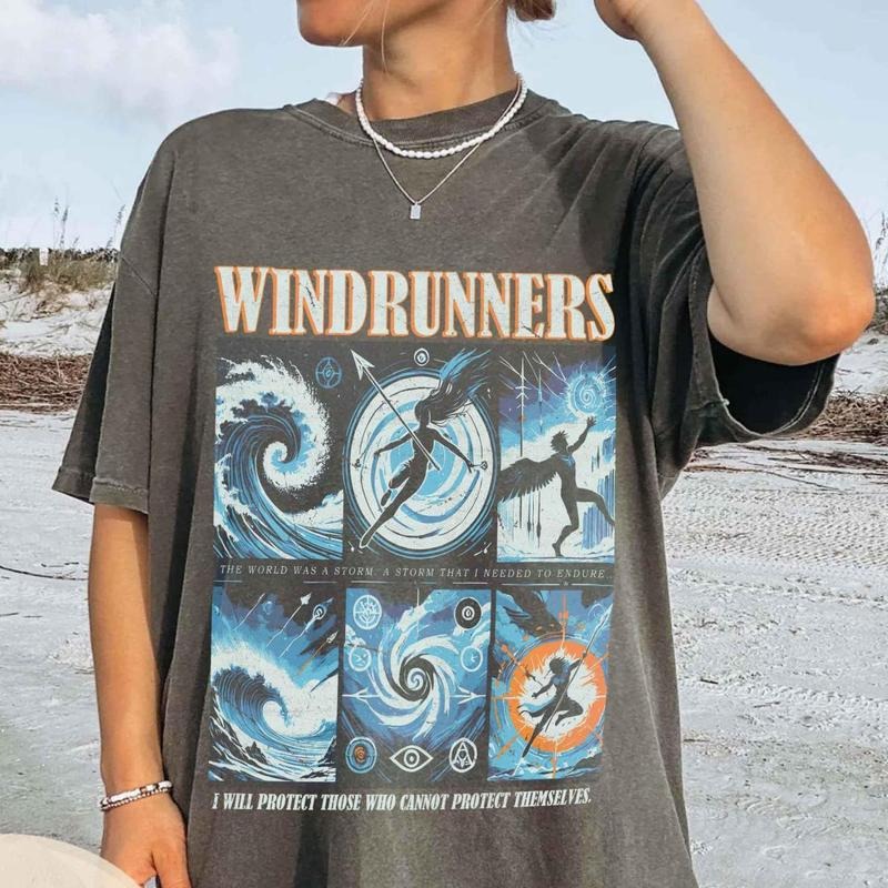 Windrunner T-Shirt, Stormlight Windrunner Cosmere Brandon Sanderson Stormlight Way Of Kings Wind and Truth Bookish Merch, Soft