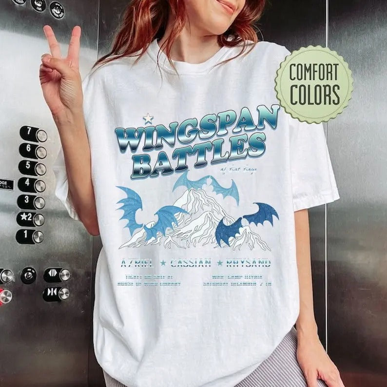 Wingspan bat boys, Acotar Fan Club, Vintage Acotar shirt, Vintage Bookish Location, Bootleg Tee, Azriel Cassian Rysand, SJM Acotar t-shirt