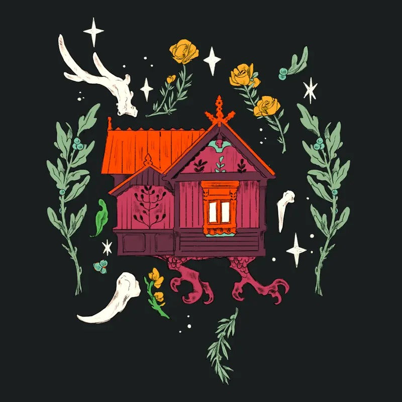 Winter Baba Yaga 8x8 inch art print T-Shirts, Hoodie, Sweatshirt | DripVista.com