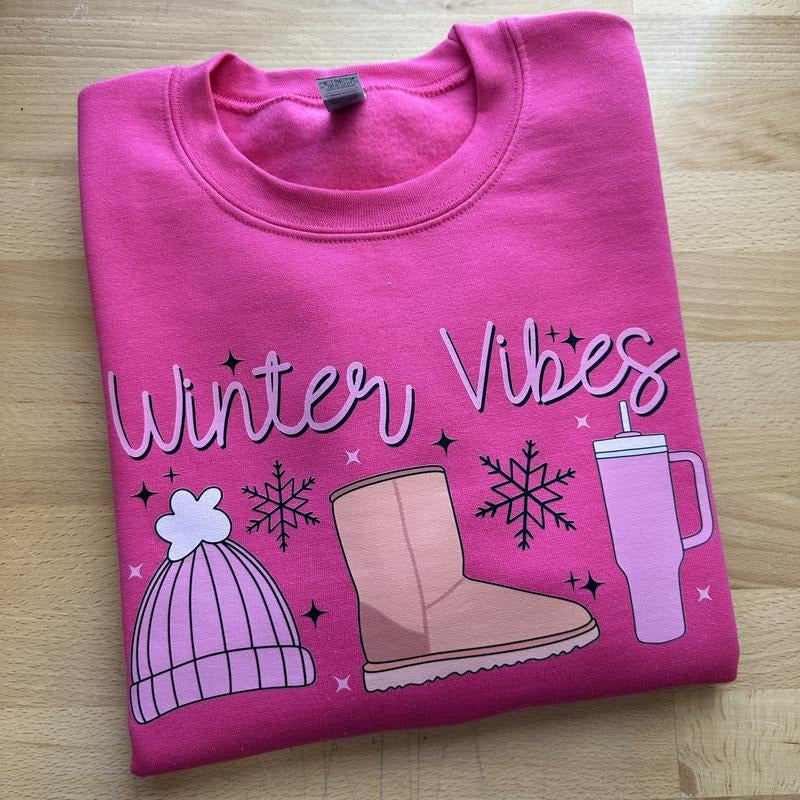 Winter Vibes Gildan Sweatshirt T-Shirts, Hoodie | DripVista.com