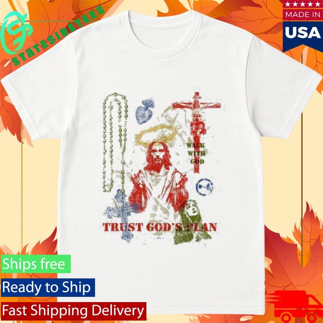With Colorful Trust God’s Plan Screen Print Shirt