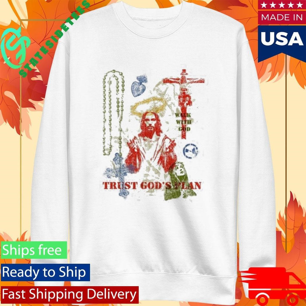 With Colorful Trust God’s Plan Screen Print Shirt