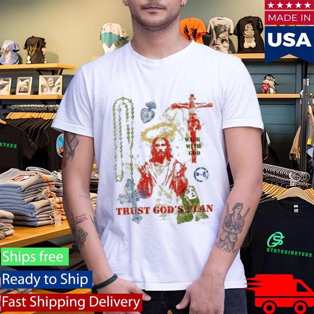 With Colorful Trust God’s Plan Screen Print Shirt
