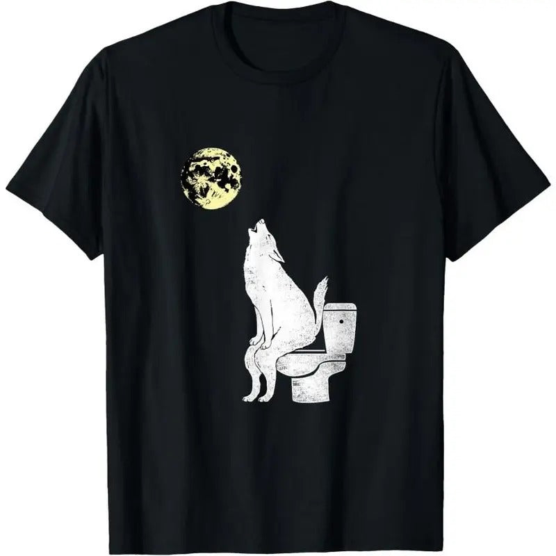 Wolf on the toilet gift T-Shirt Made in USA Hoodie, Sweatshirt | DripVista.com
