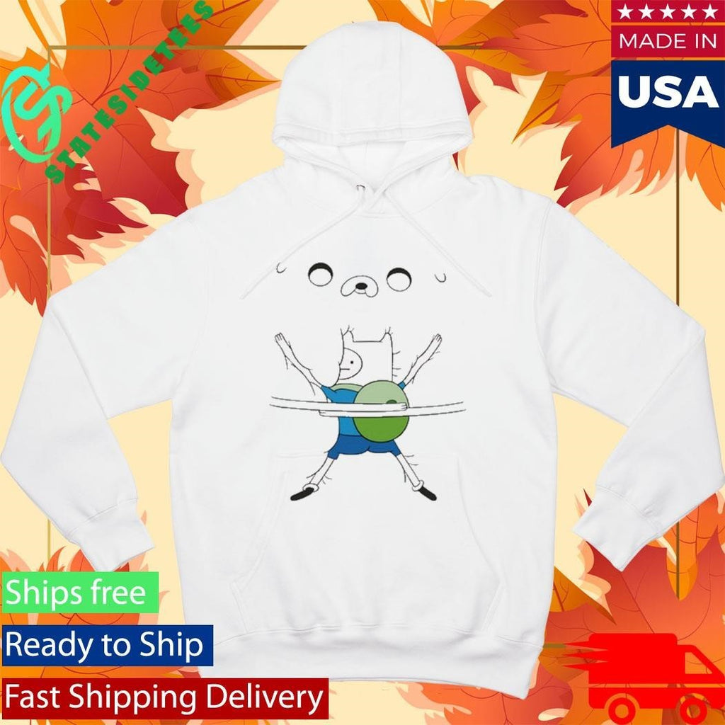Woman Wearing Adventure Time Bro Hug Shirt