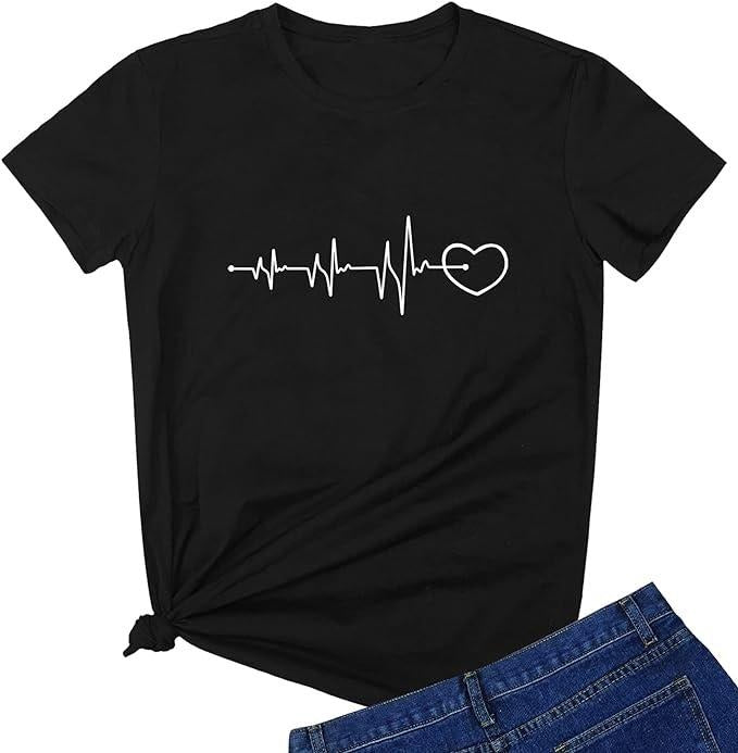 Women Cute Graphic Tees Cotton T-Shirts Womenswear Casual Fashion