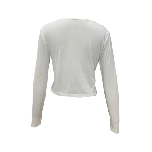 Women Vintage Crop Tops, Adults Rhinestone Love Pattern Long Sleeve Round Neck T-shirt Casual Womenswear
