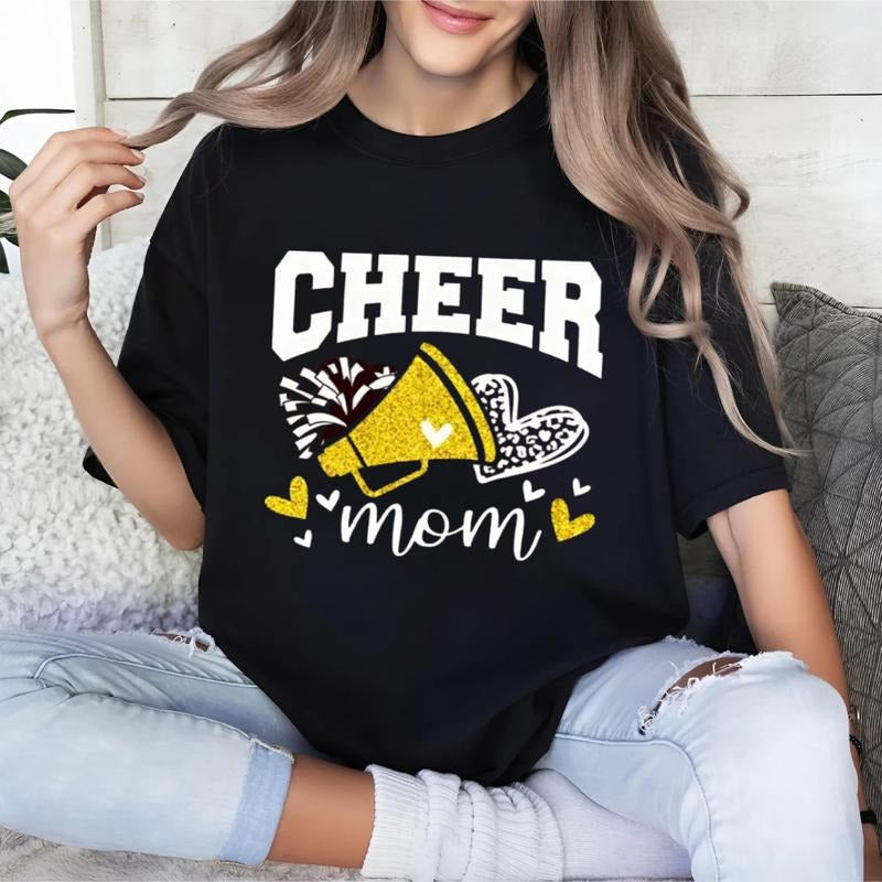 Women'WB shield "Cheer Mom" Graphic T-Shirt