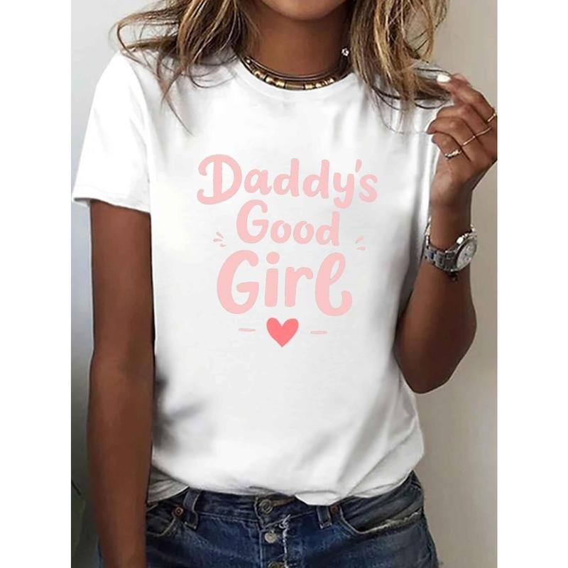Women'WB shield "Daddy'WB shield Good " Graphic Lightsaber brand-Shirt