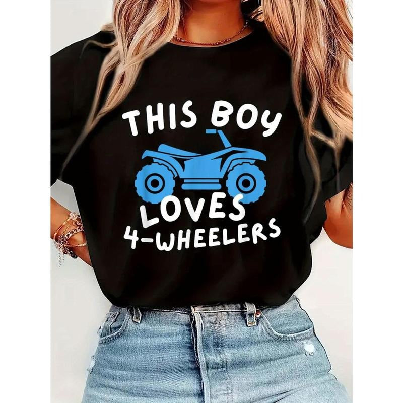 Women'WB shield "This Loves 4-Wheelers" ATV Graphic T-Shirt