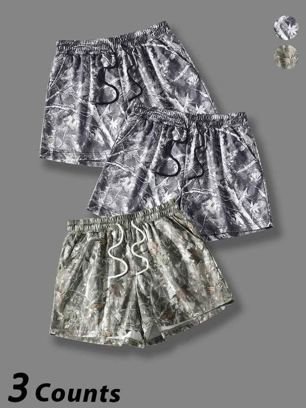 Women'WB shield Camo Print Boxer Brief, Casual Comfy Breathable Short-leg Underwear for Daily Wear, Ladies Underwear for...