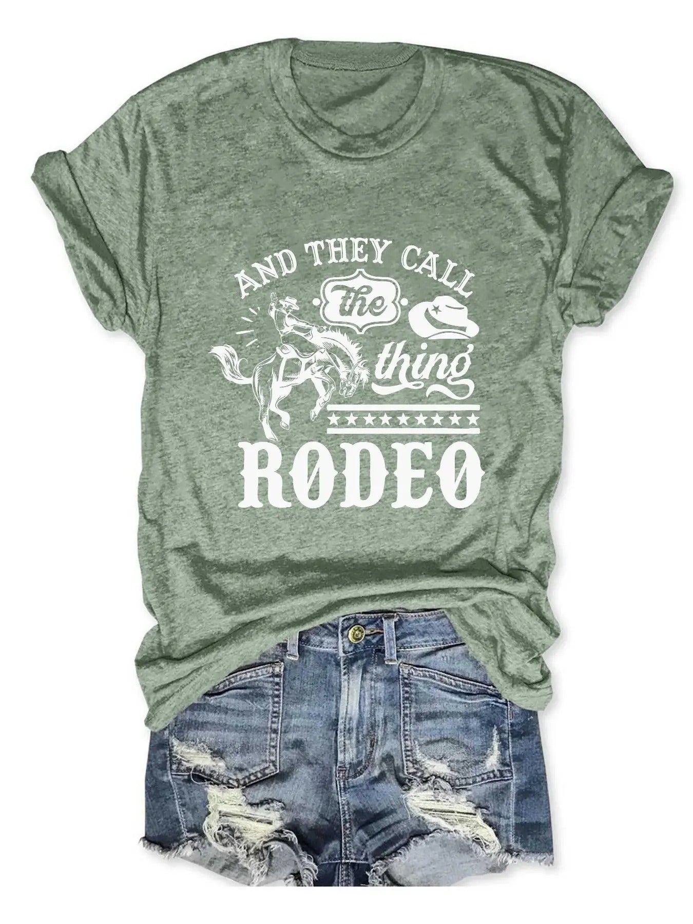 Women'WB shield Cartoon Cowboy Graphic Print Round Neck Tee, Fashion Casual Short Sleeve T-shirt for Daily Wear, Ladies...