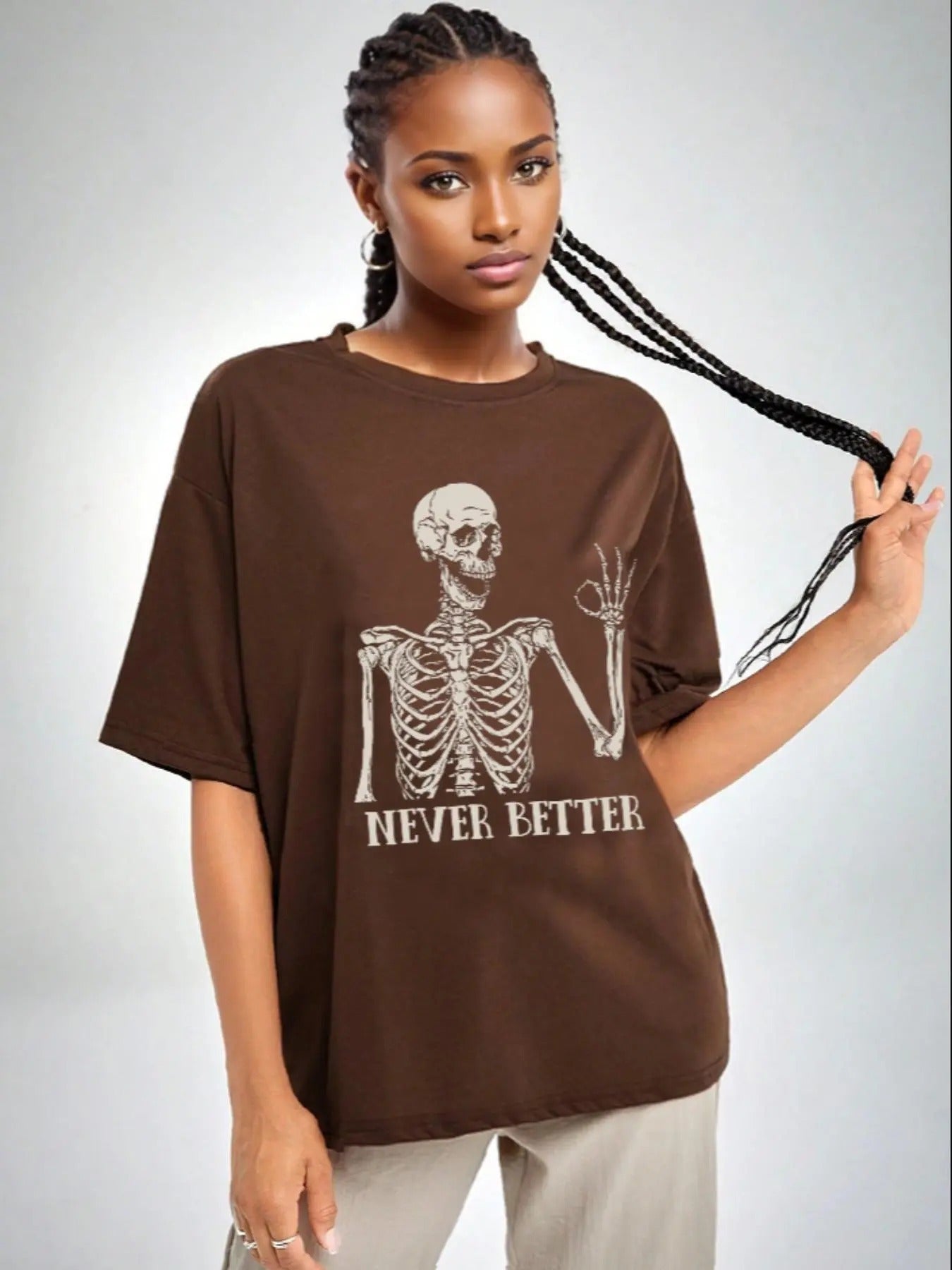 Women'WB shield Cartoon Graphic Print Round Neck Tee, Summer TNF Women, Casual Fashion Drop Shoulder Short Sleeve T-shirt...