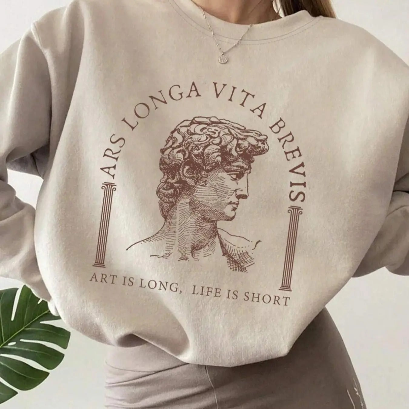 Women'WB shield Cartoon Sculpture & Letter Print Drop Shoulder Sweatshirt, Casual Long Sleeve Pullover for Daily Wear,...