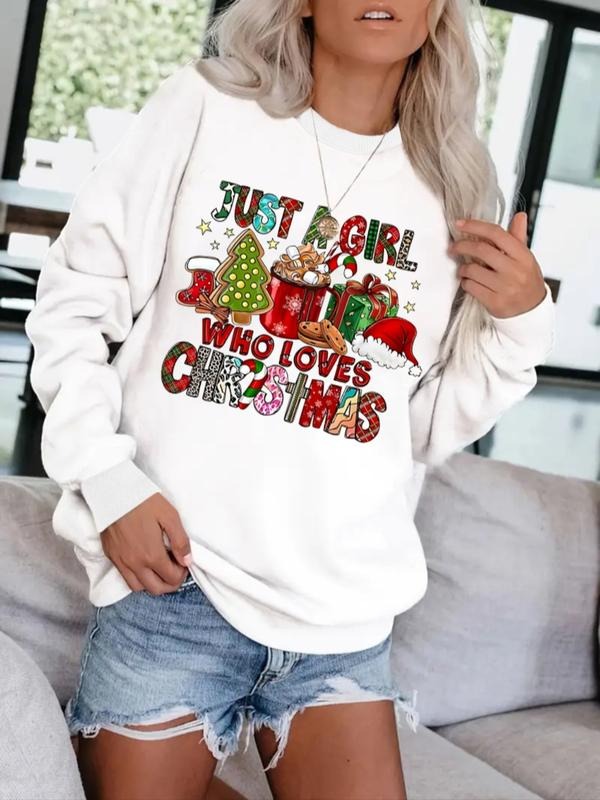 Women'WB shield Casual Christmas Print Pullover Sweater, FOG Long Sleeve Round Neck Sweatshirt, All-Season Comfortable...