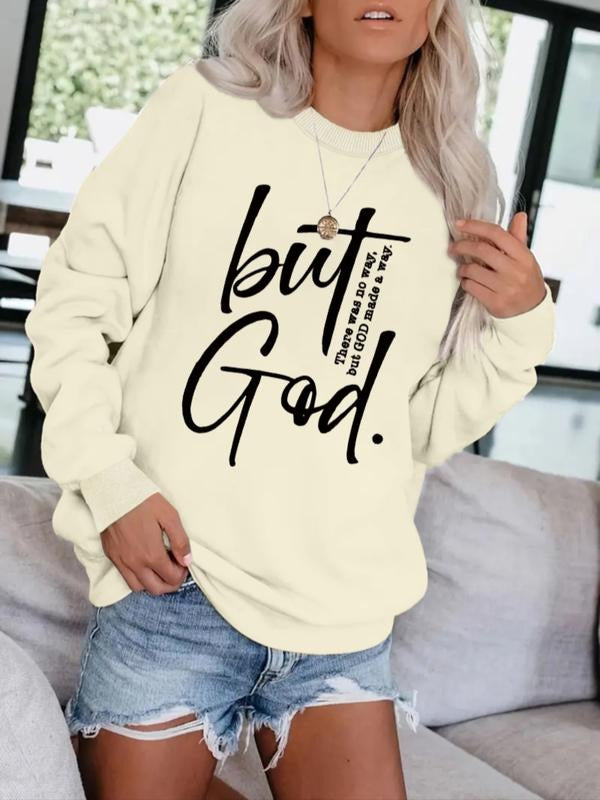 Women'WB shield Casual Letter Print Pullover Sweater, FOG Long Sleeve Round Neck Sweatshirt, Comfortable Daily Wear style...