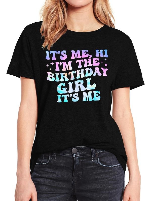 Women'WB shield Colorful Letter Print Round Neck Graphic Tee, Trendy Casual Short Sleeve T-shirt for Daily Wear, Ladies...