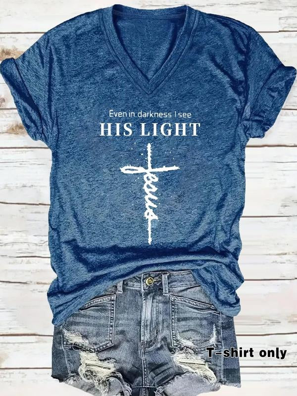 Women'WB shield Cross & Letter Print Superhero team Neck Tee, Casual Christian T-shirt for Summer, Women'WB shield Top...