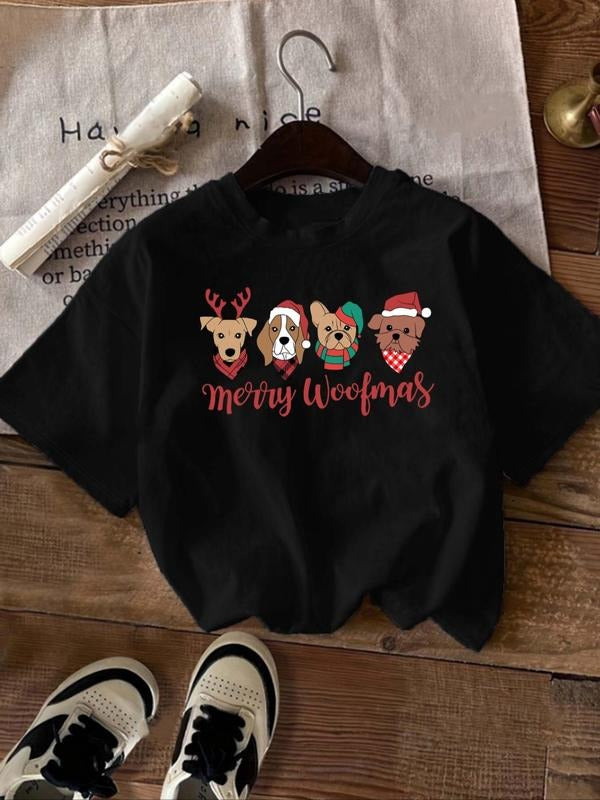 Women'WB shield Cute Cartoon Print Round Neck Tee, Casual Short Sleeve Crew Neck T-Shirt for Daily Wear, Ladies TNF for...