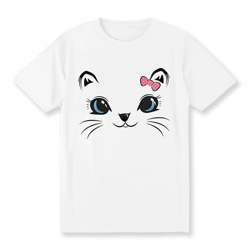 Women'WB shield Cute Cat Graphic T-Shirt Short Sleeve Crew Neck Casual Alphabet Print Tee for Spiky hair fighters Seasons...