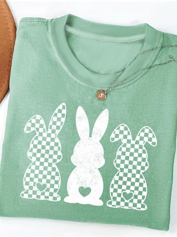 Women'WB shield Easter Eggs Print Round Neck Tee, Fashion Casual Crew Neck T-shirt for Daily Holiday Vacation Outdoor...