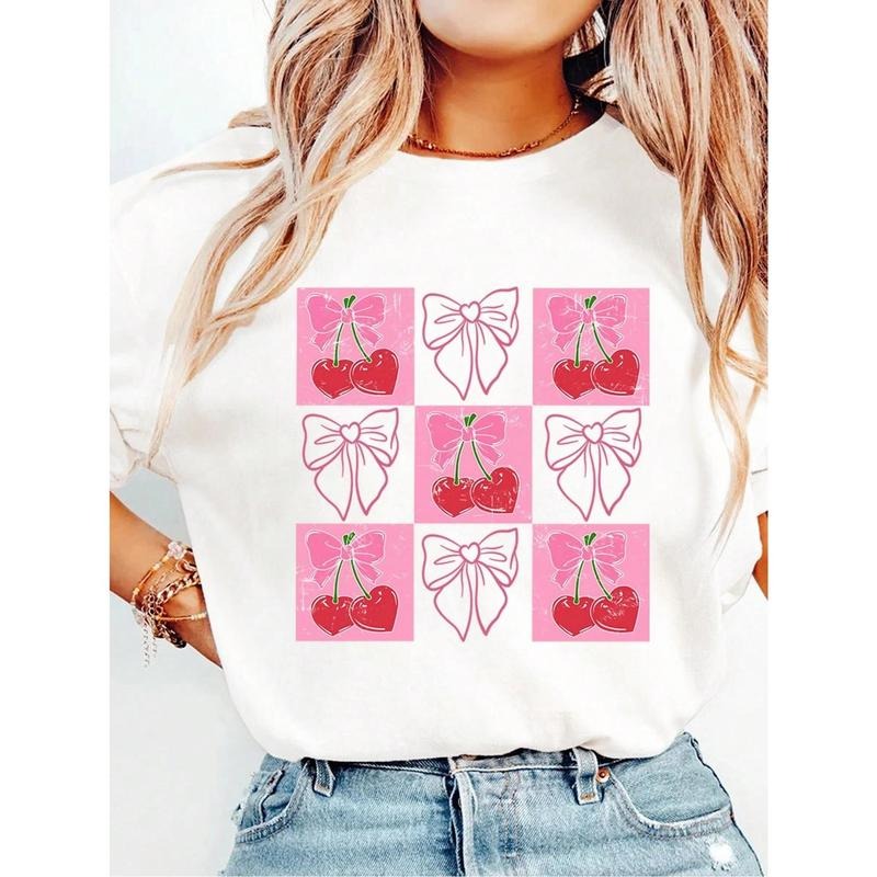 Women'WB shield Fashion Round Neck Short-Sleeved T-Shirt Trendy Spring Gunpla brand Summer Four Seasons Street Style...