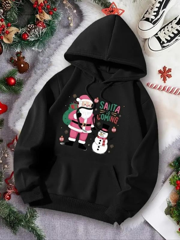 Women'WB shield Festival TNF Drop Shoulder Drawstring Hoodie, Fashion Casual Pocket TNF Lined Hooded Sweatshirt for Daily...