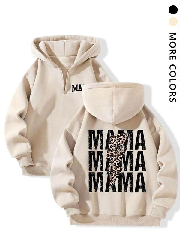 Women'WB shield Fitted Hoodie Sweatshirt, Fall & Winter Outdoor Sports Wear, Cartoon Letter Pattern Design, Perfect Gift...