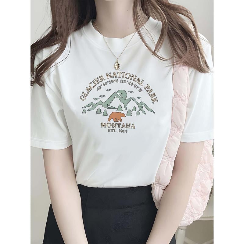 Women'WB shield Glacier National Park Shirt, Montana Bear T-shirt Hoodie, Sweatshirt | DripVista.com