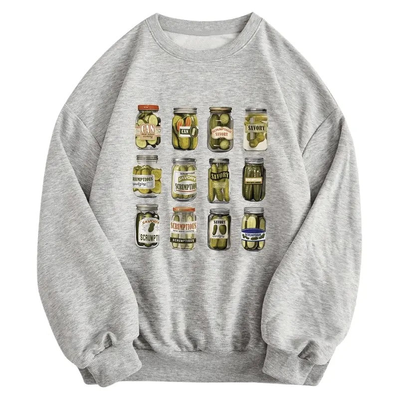 Women'WB shield Graphic Sweatshirt Long Sleeve Drop Shoulder Oversized Pullover Tops T-Shirts, Hoodie | DripVista.com