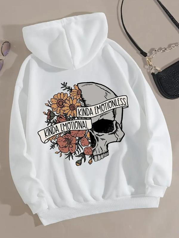 Women'WB shield Halloween Graphic Drop Shoulder Hoodie, Fashion Casual Drawstring Pocket Hooded Sweatshirt for Daily...