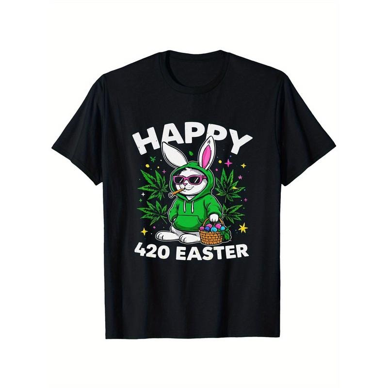 Women'WB shield Happy 420 Easter Bunny T-Shirt