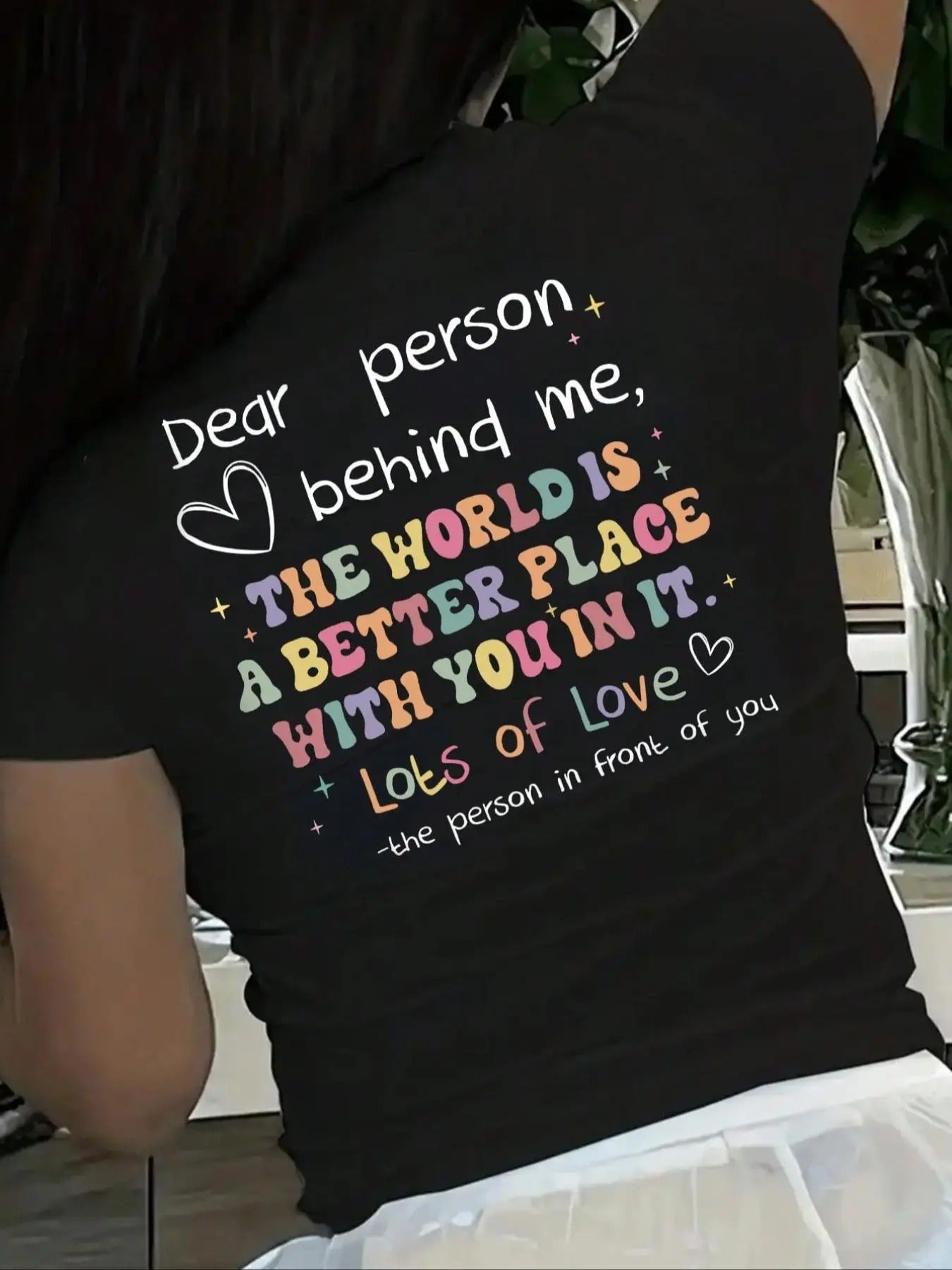 Women'WB shield Heart & Letter Print Round Neck Tee, Fashion Trendy Casual Graphic Short Sleeve T-Shirt for Daily Wear,...