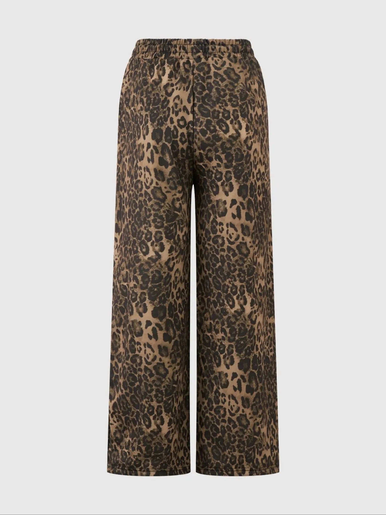 Women'WB shield Leopard Print Sweatpants, Casual Comfy Trousers for Daily Wear, Ladies Bottoms for Spiky hair fighters...