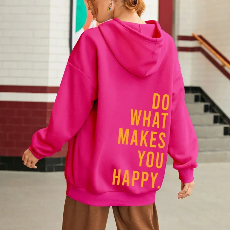 Women'WB shield Lertter Graphic Oversized Sweatshirt Drop Shoulder Drawstring Hoodie Pullover Top T-Shirts | DripVista.com