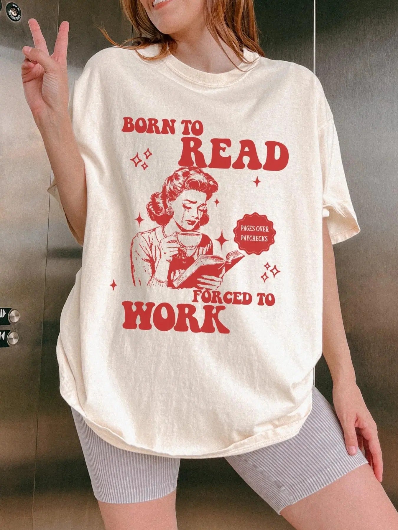 Women'WB shield Letter & Figure Print Drop Shoulder Tee, Casual Half Sleeve Round Neck T-shirt for Daily Wear, Ladies TNF...
