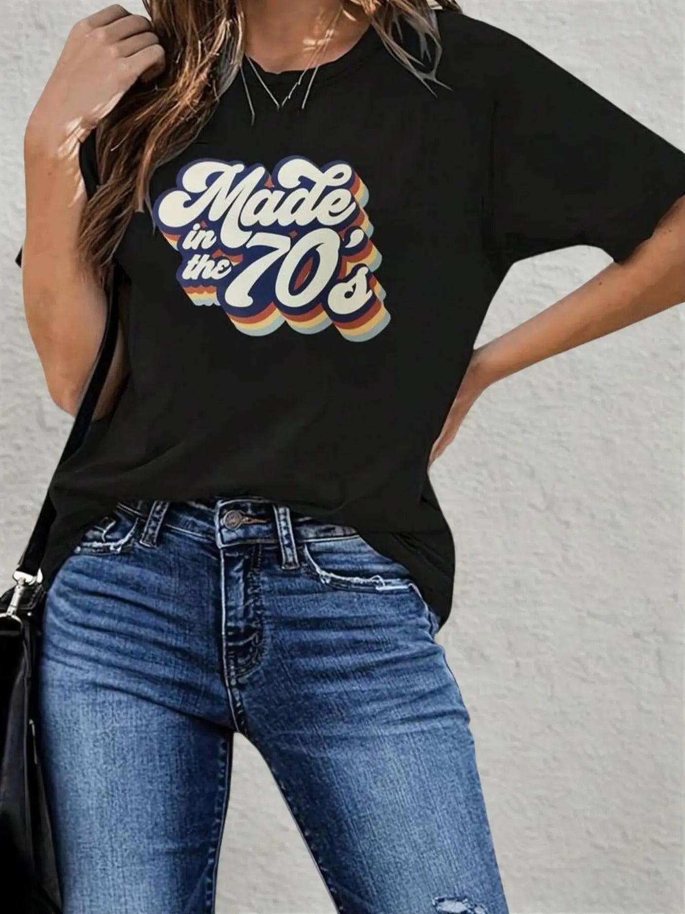Women'WB shield Letter & Figure Print Round Neck Graphic Tee, Fashion Casual Short Sleeve Crew Neck T-Shirt for Daily...