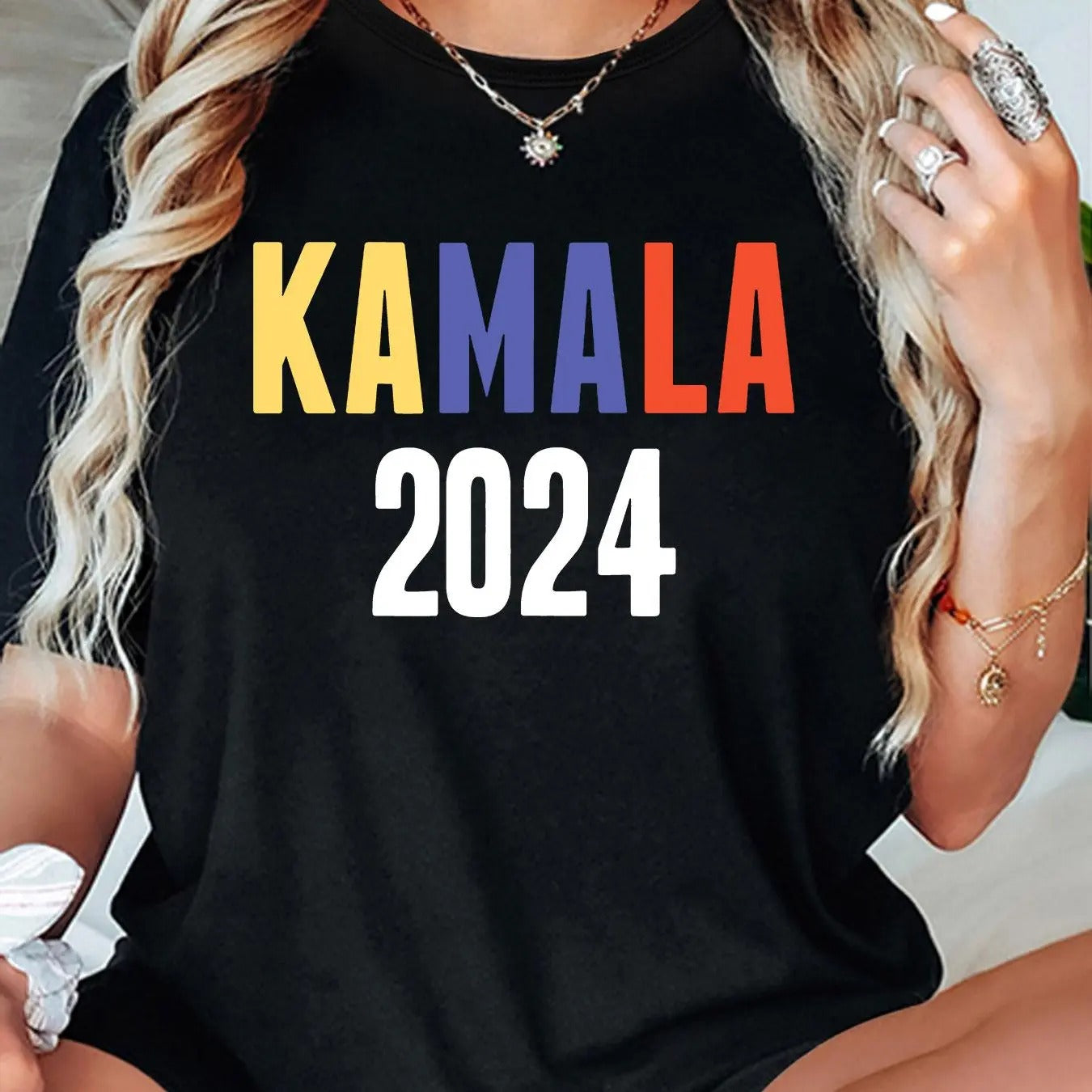 Women'WB shield Letter & Number Print Round Neck Tee, Casual Short Sleeve Crew Neck T-Shirt for Daily Wear, Ladies TNF...