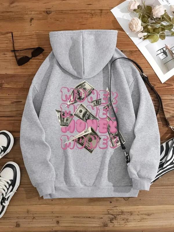 Women'WB shield Letter & Straw hat pirates Print Drawstring Hoodie, Fashion Casual Hooded Sweatshirt for Daily Holiday...