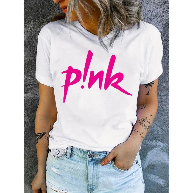 Women'WB shield Letter Fashion Harajuku Printed T-shirt Summer Gunpla brand Spring Plus Size Short Sleeve Loose Round...